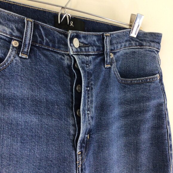 BR Banana Republic High Rise Straight Leg Washwell Button Fly Jeans - Picture 7 of 12